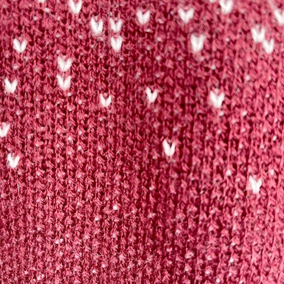 BLOOMCHIC Ombre Knit Sweater Cabernet & Pink Scoop Neck Oversized Pullover 12 - Picture 10 of 15
